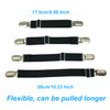 BetyBedy 4Pcs Adjustable Bed Sheet Fasteners Suspenders Elastic Sheet Band Straps Clips Cover Grippers Suspenders Holder
