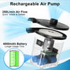 AGPTEK Rechargeable Air Pump Electric Air Pump 4000mAh Battery QuickFill Inflator Deflator with 3 Nozzles Lightweight Po