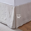 SimpleOpulence Belgian Linen Bed Skirt with Classic 14 inch Tailored Drop Dust Ruffle Easy Fit Breathable Premium Natura