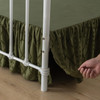 Bed Skirt Queen Size Ruffled Bed Skirt with Split Corners 18 Inch Drop Dust Ruffle Bed Skirts with Platform Boho Tufted