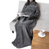 PAVILIA Wearable Blanket with Sleeves for Adult Women Men Cozy Fleece Warm Wrap Throw Blanket with Arms Pocket Gifts for
