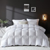 L LOVSOUL Goose Feather Down Fiber Comforter Oversize King Size 100 Organic Cotton Fabric Duvet Insert1200TC750Fill Powe