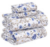 RUVANTI 100 Cotton Sheets Queen Size Percale Bedding Cooling Breathable Floral Design Durable with a Crisp Soft Comforta