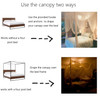 Bed Canopy Canopy Bed Curtains Bed Drapes for Full Queen King Size Bed Mosquito Net Bed Canopy Curtains for Patio Indoor
