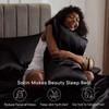 MRHM Satin Bed Sheets Queen Size Sheets Set 4 Pcs Silky Bedding Set with Elastic Corner Straps and 15 Inches Deep Pocket