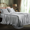 Bedsure Satin Sheets Queen Size 4 Piece Silky Bedsheets with Elastic Corner Straps and 15 Inches Deep Pocket Fitted Beds