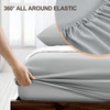 FreshCulture Queen Fitted Sheet Hotel Quality Ultra Soft Breathable Brushed Microfiber Deep Pocket Cooling Fitted Sheets