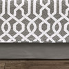 Lush Decor Edward Trellis Patterned 6 Piece Daybed Cover Set Includes Bed Skirt Pillow Shams and Cases 75 X 39 Gray and