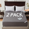 2 Pack Waterproof Mattress Protector Queen Size Mattress Pad Noiseless with Deep Pocket 618 Depth Soft Breathable DirtPr