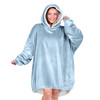 Bare Home Sherpa Fleece Wearable Blanket Oversized Wearable Blanket Hoodie Adult Size Warm Cozy Soft Blanket Comfortable