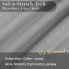Jersey Knit Pillow Cases StandardQueen Set of 2 Grey Pillowcases with Ultra Soft TShirt Like Microfiber Blend Envelope C