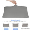 Jersey Knit Pillow Cases StandardQueen Set of 2 Grey Pillowcases with Ultra Soft TShirt Like Microfiber Blend Envelope C