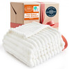 Bedsure GentleSoft White Throw Blanket for Couch Soft Cozy Blankets for Women Fluffy Fuzzy Fleece Throw for Girls Birthd