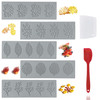 7Pcs Leaf Silicone Fondant Molds with Dough Scraper Silicone Spatula 3D Coral Branch Leaf Chocolate Molds DIY Baking Sug