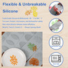 7Pcs Leaf Silicone Fondant Molds with Dough Scraper Silicone Spatula 3D Coral Branch Leaf Chocolate Molds DIY Baking Sug