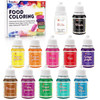 Food Coloring Liquid Set12 Colors x10ml Food Grade Vibrant Food Dye Concentrated Liquid Coloring for Cake DecoratingBaki