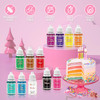 Food Coloring Liquid Set12 Colors x10ml Food Grade Vibrant Food Dye Concentrated Liquid Coloring for Cake DecoratingBaki