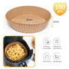 Ailun Air Fryer Paper Liners 8inch 100PCS NonStick Parchment PaperOil ResistantDisposable Food Grade Free of Bleach Pape
