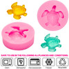 Boao 2 Pieces Sea Turtle Silicone Mold Turtle Candy Fondant Mold Tortoise Chocolate Making for DIY Baking Cake Desserts