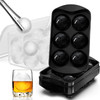 Whiskey Ice Cubes Mold 2 Pack Round Ice Cube Mold Ice Ball Maker Set with Storage Bin Ice Cube Trays with Lid Tongs for