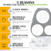 CraftyCrocodile Egg Slicer for Hard Boiled Eggs 3 Slice Modes Egg Cutter Heavy Duty Stainless Steel Dicer Kitchen Choppe