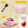 LNYZQUS 5oz Square Cupcake Pan with Lids 40 Pack Aluminum Foil Muffin CupsDisposable Ramekins Mini Cake Brownie Baking P