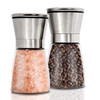 Gulex Salt and Pepper Grinder Set Pepper Mill Sea Salt Shaker Refillable Adjustable Coarseness Stainless Steel with Cera