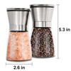 Gulex Salt and Pepper Grinder Set Pepper Mill Sea Salt Shaker Refillable Adjustable Coarseness Stainless Steel with Cera