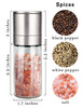 Gulex Salt Grinder Pepper Mill Refillable Adjustable Coarseness Black Pepper Grinder Stainless Steel Sea Salt Shaker wit
