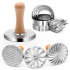 35 Cookie Stamps Biscuit Cutter Set Luxiv 3 Molds Metal Cookie Press Mold Wooden Handle Embossing Stamper 5 Size Cookie