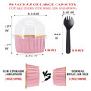 Cupcake Liners with Lids 50 PackLNYZQUS 5oz Large Foil Cupcake Cups Muffin TinsDisposable Baking Cups Muffin Liners Wrap