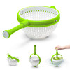 Dreamfarm Spina 2In1 EasyToUse Collapsible Salad Spinner Straining Colander for Salad Fruit Vegetable Lettuce WhiteGreen