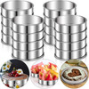 Boao 16 Pcs English Muffin Rings Nonstick Double Rolled Crumpet Rings Round Cookie Cutter Biscuit Cutters Double Rolled
