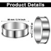 Boao 16 Pcs English Muffin Rings Nonstick Double Rolled Crumpet Rings Round Cookie Cutter Biscuit Cutters Double Rolled