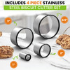 Spring Chef Large Dough Blender Biscuit Cutter Set Heavy Duty Stainless Steel Professional Pastry Cutter Soft Grip Black