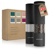 LARS NYSM Salt and Pepper Grinder Set Manual Stainless Steel Salt and Pepper Mills with Adjustable Ceramic Grinder I Des
