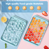WIBIMEN Ice Cube Tray with Lid and Bin Round Ice Trays for Freezer with Lid Ice Cube Trays for Freezer with Ice Containe