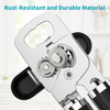Ultrean Manual Can Opener Bottle Opener Heavy Duty Stainless Steel Smooth Edge Manual Hand Held Can Opener With Soft Tou