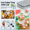 Silicone Ice Cube Tray 3 Pack HANCELANT Ice Cube Mold Ice Trays for Freezer with Lid for Whiskey Baby Food BPA Free Easy