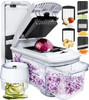 Fullstar XL Vegetable Chopper Mandoline Slicer Vegetable Onion Potato Food Veggie Fruit Slicer Dicer Spiralizer with Pul