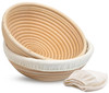 Kook Banneton Bread Proofing Baskets Artisan Sourdough Bread Making Baskets 9 Inch Handwoven Rattan Baskets and Cloth Li