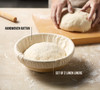 Kook Banneton Bread Proofing Baskets Artisan Sourdough Bread Making Baskets 9 Inch Handwoven Rattan Baskets and Cloth Li