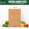 Homaxy Extra Large Organic Bamboo Cutting Boards for Kitchen 18x12 Wooden XL Cutting Board with Juice Groove and Handles