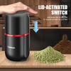 COOL KNIGHT Herb Grinder large capacityfastElectric Spice Herb Coffee Grinder with Pollen Catcher 75 Black