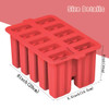 Azonbey Silicone Popsicle Molds 10 Cavity BPAFree Red Cone Shaped Food Preparation Molds with Sticks and Funnel
