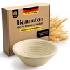 Wood Pulp Banneton Bread Proofing Basket 9 Round 15LB Brotform Grooved Pattern NonStick Natural Wood Pulp Pressed for Du