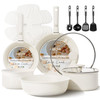 CAROTE 17pcs Pots and Pans Set Nonstick Cookware Set Detachable Handle Induction Kitchen Cookware Sets Non Stick with Re