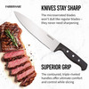 Farberware 22Piece Never Needs Sharpening Triple Rivet HighCarbon Stainless Steel Knife Block and Kitchen Tool Set Black