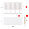 3 Set Popsicles Molds with Lids and 100 Pcs Wooden Popsicles Sticks Standard Size 4 Cavities Silicone Ice Pop Molds for