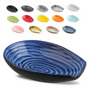 Hasense Ceramic Spoon Rest for Kitchen Counter 57 Inch Blue Porcelain Spoon Holder Farmhouse Cooking and Coffee Spoon Re
